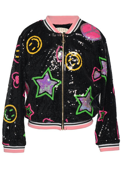 Hannah Banana Star Studded Bomber